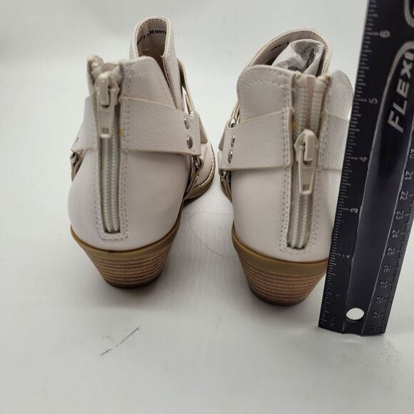 NEW dv Dolce Vita Kramer Ivory ankle Bootie Boots Womens sz 7.5 buckle western - Picture 5 of 9